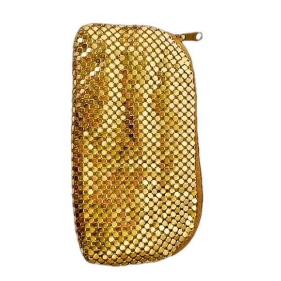 Vintage Gold Tone Metal Mesh Small Bag - Picture 2 of 6